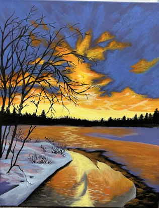 Acrylic painting on canvas by Anika Afrin