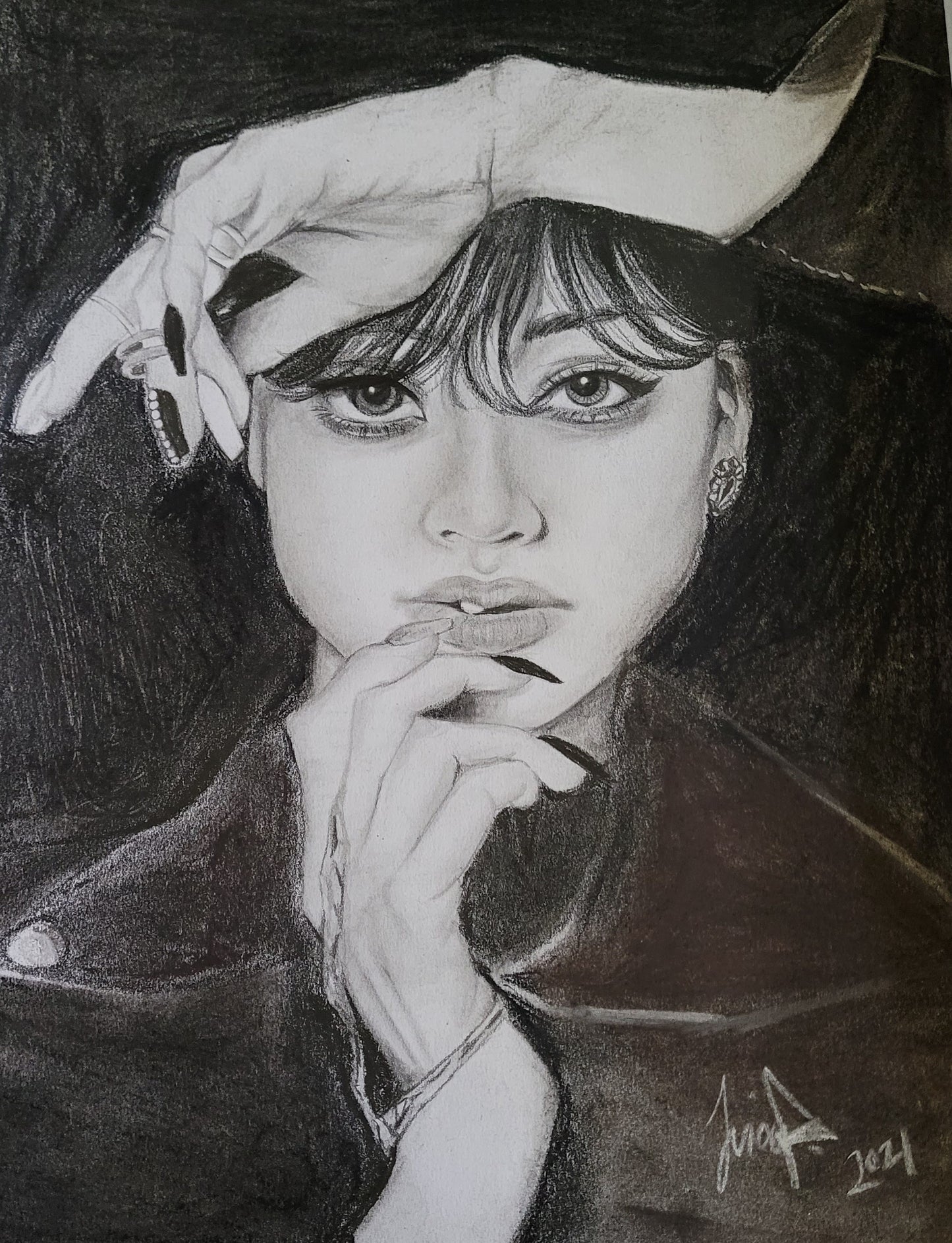 "Realistic Portrait of Park Jihyo"